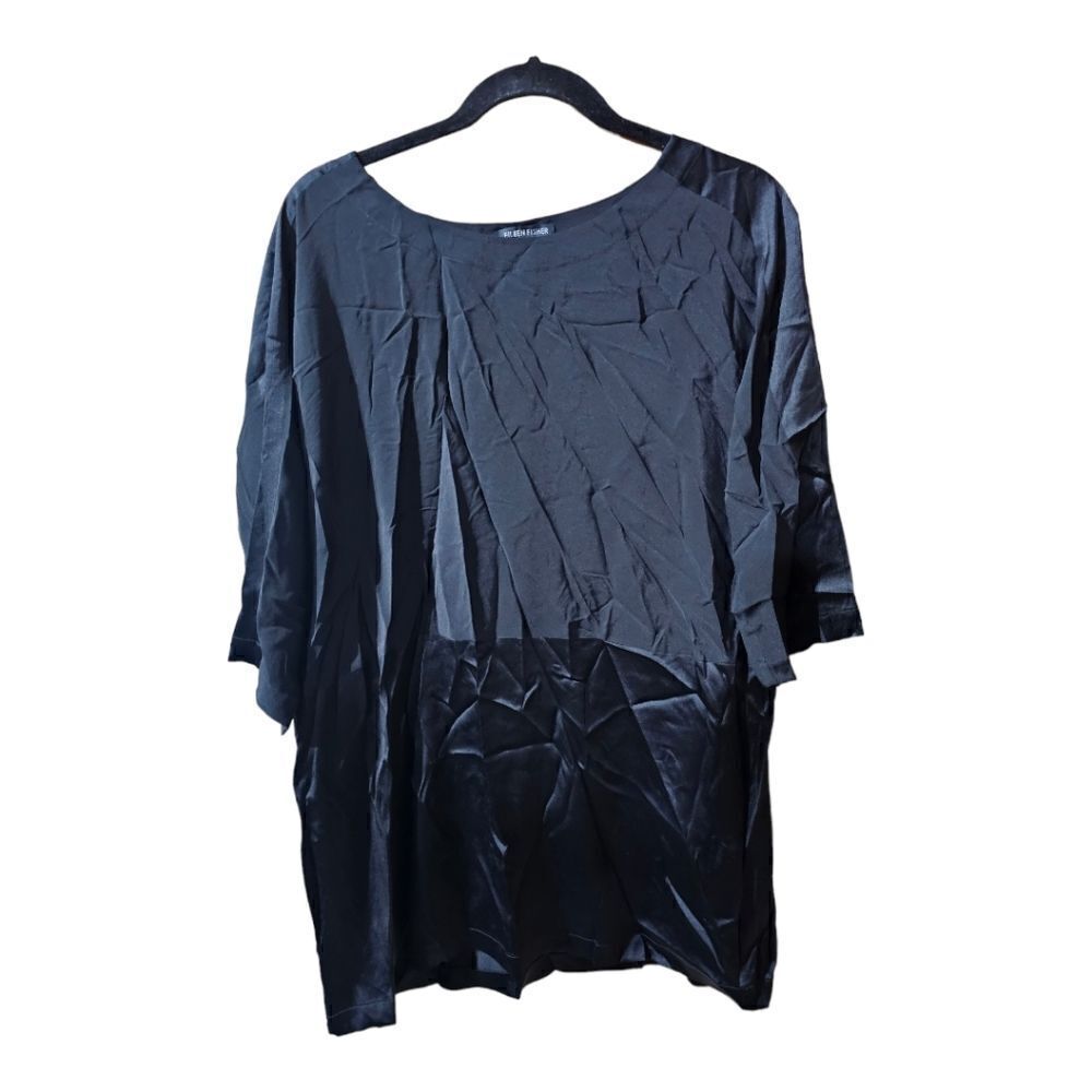 EILEEN FISHER Mixed Media Silk Tunic‎ - Size Small
